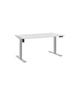 Výškově stavitelný stůl Silent, šíře 138 cm - bílý