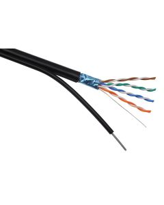 Solarix Kabel FTP PE drát c5e  venkovní, samonosný, 305m