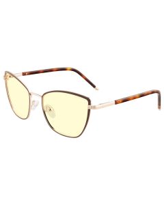 GUNNAR kancelářske/herní brýle  ERIKA COFFEE/GOLD jantarová skla BLF 65 GUNNAR focus