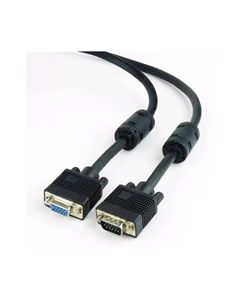 GEMBIRD Kabel prodlouž mon 15M/15F VGA  1,8m stíněný ferrity, černý