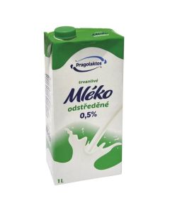 Trvanlivé mléko Pragolaktos - 0,5% odtučněné, 1 l