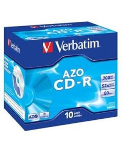 VERBATIM CD-R AZO 700MB, 52x, jewel case 10 ks