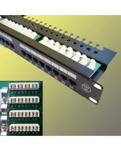 OPTIX UTP Patch panel 24 port Cat.5E Black L type