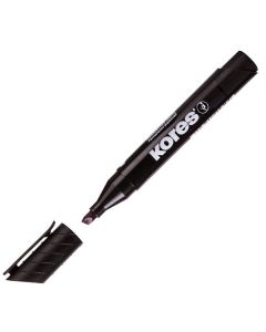 Permanentní popisovač Kores, zkosený, černý