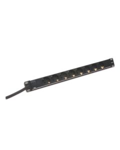 DIGITUS 1U Hliníkový PDU, stojanový, 8x bezpečnostní zásuvka 16A, 4000 W, 250 VAC 50/60 Hz,