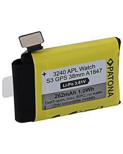 PATONA baterie pro chytré hodinky Apple Watch 3 GPS 262mAh A1847 38mm