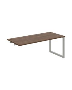 Psací stůl Hobis Uni US O 1800 R - ořech/šedý, pod