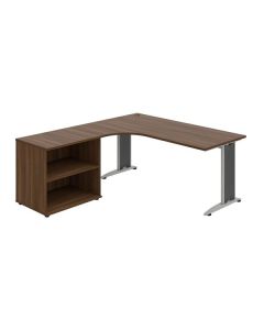 Psací stůl Hobis Flex FE 1800 60 H P - ořech/kov