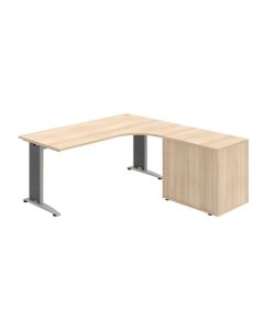 Psací stůl Hobis Flex FE 1800 60 HR L - akát/kov