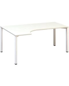 Psací stůl Alfa 200 - ergo, levý, 180 cm, bílý/bíl