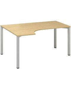 Psací stůl Alfa 200 - ergo, levý, 160 cm, divoká h