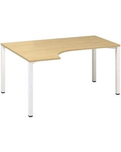 Psací stůl Alfa 200 - ergo, levý, 160 cm, divoká h
