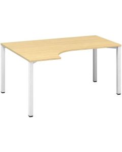Psací stůl Alfa 200 - ergo, levý, 160 cm, dub Vice
