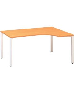 Psací stůl Alfa 200 - ergo, pravý, 160 cm, buk Bav