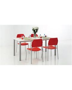 Jídelní stůl BTU - 140 x 80 cm, lamino, šedý