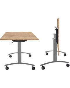 Mobilní sklopný stůl Classic - 150 x 80 cm, dub/še