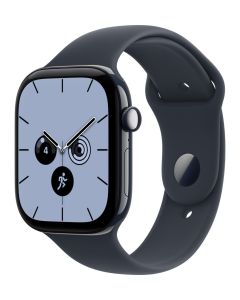 Apple Watch Series 12 Cellular 46mm noční modrá keramika s námořnicky modrým sportovním řemínkem - S/M