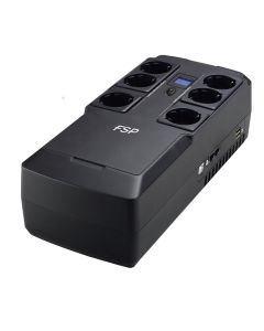 FSP UPS NanoFit 800, 800 VA / 480 W, 2xUSB power, LCD, RJ45, offline