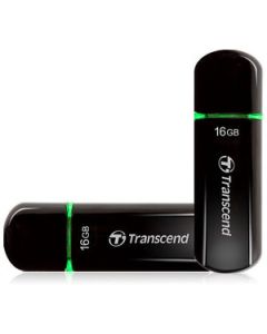 Transcend 16GB JetFlash 600, USB 2.0 flash disk, MLC, černo/zelený, LED indikace, vysokorychlostní, 32MB/s R, 12MB/s W