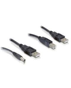 Delock napájecí sada USB kabel + USB A-B kabel 30 cm