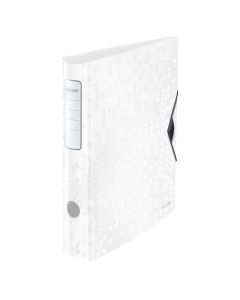 Pák.pořadač Leitz WOW 180° - A4,celoplast,6,5,bílý