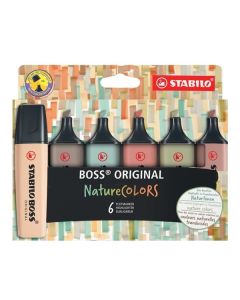 Zvýrazňovač STABILO BOSS NatureCOLORS,sada 6 barev