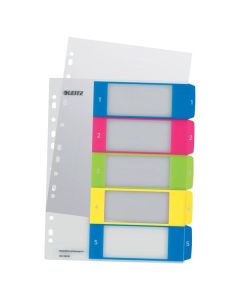Plast.rozlišovače Leitz WOW-A4+,barevný,sada 1-5