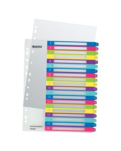 Plast.rozlišovače Leitz WOW-A4+,barevný,sada 1-20