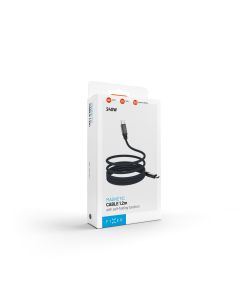 Magnetický nabíjecí a datový opletený kabel FIXED s konektory USB-C/USB-C a podporou PD, 1.2m, USB 2.0, 240W, šedý