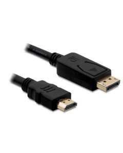 Delock kabel DisplayPort samec na HDMI samec, délka 1m