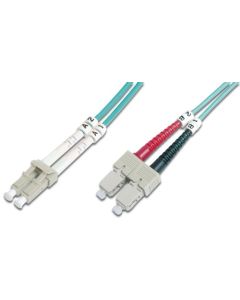 Digitus Fiber Optic Patch Cable, LC to SC, Multimode 50/125 µ, Duplex, Class OM3 10 m