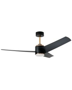 IMMAX NEO LITE BEAUTY SMART LED stropní svítidlo s ventilátorem 18W, Wi-Fi, TUYA, růžové zlato-černé
