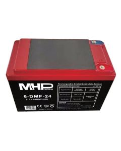 MHPower 6-DMF-24 Trakční gelová baterie 12V/24Ah, Terminál D2 - M5, Deep Cycle
