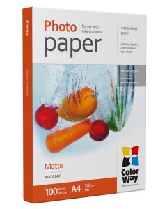 COLORWAY fotopapír/ matte 220g/m2, A4/ 100 kusů