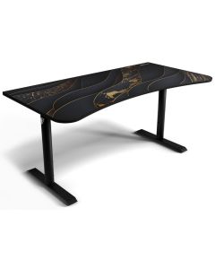 AROZZI herní stůl ARENA Gaming Desk Black Gold