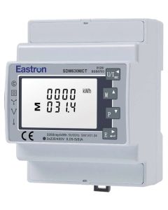 Eastron SDM630MCT- 1 A/5 A CT, elektroměr, jednofázový/třífázový, RS485 RTU Modbus