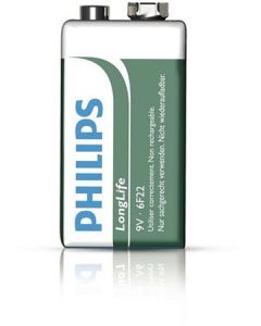 Philips baterie 9V LongLife zinkochloridová - 1ks