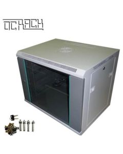 OCRACK 19" OCC-09U-6S rozvaděč nástěnný 9U/600mm celoskleněné dveře
