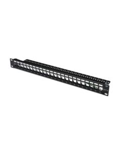 Digitus Neosazený Patch Panel, 24 port, stíněný, 1U, černý