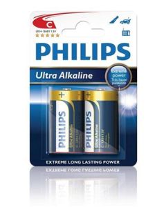 Philips baterie C ExtremeLife+, alkalická - 2ks