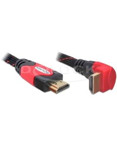 Delock HDMI 1.4 kabel A/A samec/samec pravoúhlý, délka 2 metry