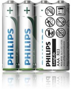 Philips baterie AAA LongLife zinkochloridová - 4ks