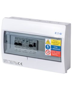 Solarmi ACZ1 osazený rozvaděč pro fotovoltaiku, jističe, chránič, 3,7kW 1f, backup