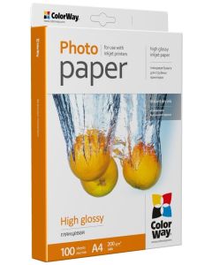 COLORWAY fotopapír/ high glossy 200g/m2, A4/ 100 kusů