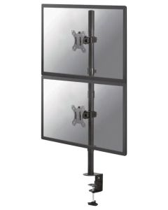 Neomounts FPMA-D550DVBLACK/Držák displeje/na stůl/10-32"/svorka/VESA 100X100/nosn. 2x6kg/2 displeje vert/černý