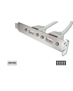 Digitus záslepka slotu s 2 USB porty + kabel 2x5pin 0,25m