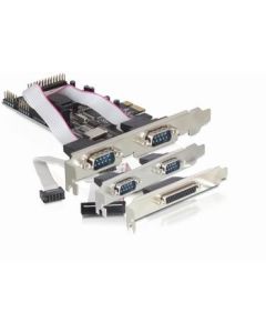 Delock adaptér PCI Express x1 4x sériový port + 1x parallelní