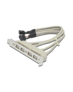 Digitus záslepka slotu s 4 USB porty, kabel 2x 10 Pin  0,25m