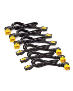 APC Power Cord Kit, ( 6ea) ,Locking,  10A, 100-230V, C13 to C14 (pravoúhlý) 1,2m