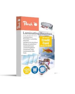 PEACH laminovací folie lesklé, 100ks Credit Card, 54x86mm, 125mic, lesklé